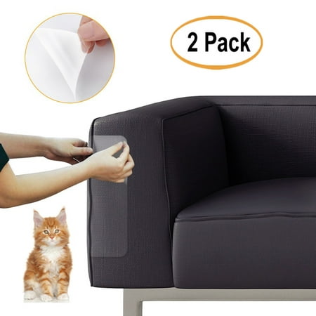 2PCS Clear Pet Couch Protector Guards for Protecting Your Furniture Stops Scratching Cats, Chair and Sofa Deterrent Guards, Corners Scratch Cover, Claw Proof Pads for Door and (Best Sofa For Cats With Claws)