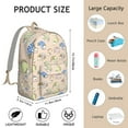 thumbnail image 5 of Floral Hedgehog Backpack – Artistic Cartoon Forest Night Pattern with Cute Adorable Print and Aesthetic Design for Students, 5 of 5