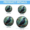 thumbnail image 5 of Personalized Crow Suncatcher Stained Glass, Crow Gifts for Women, Crow for Windows, Crow Window Hangings with Chain and Hook tmEZJX, 5 of 5