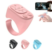 GJX Hot Selling Models Scrolling Ring For Phone Bluetooth Scrolling Ring Remote Ring Bluetooth Compatible Page Turner Ring Scroller Camera Shutter Short Video and Music Remote Controller Pink