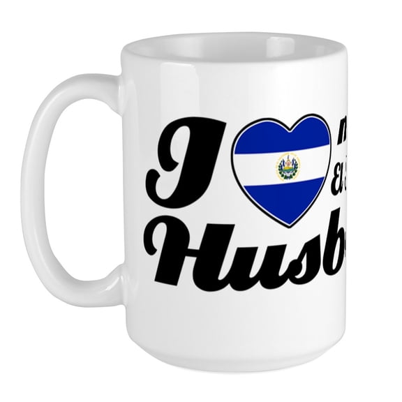CafePress - I Love My El Salvadorian Husband Large Mug - 15 oz Ceramic Large Mug