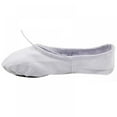 thumbnail image 2 of WBQ Women's Ballet Shoes Stretch Canvas Dance Slippers Split Sole for Girls/Adult White 13.5, 2 of 2