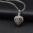 thumbnail image 2 of Besufy Heart Shape Dad Keepsake Ashes Cremation Pendant Memorial Urn Necklace Jewelry, 2 of 7