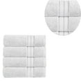 thumbnail image 3 of Bergamo 4 Piece Spun loft Towels with Stripes and Twill Weave The Urban Port, White - Saltoro Sherpi, 3 of 4