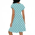 thumbnail image 5 of BUIGTTKLOP Summer Dress for Women Ruffle Sleeve Mini Dress Dotted Casual Flowy Buttton down Sundress with Pockets, 5 of 5