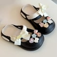 thumbnail image 2 of KKBOTIVE Cute Clogs Slipper for Girls with Fashion Bowknot Summer Indoor Outdoor Shoes Casual Sandals Beach Shower Dress Up Shoe, Black Size: 4-5 Years, 2 of 4