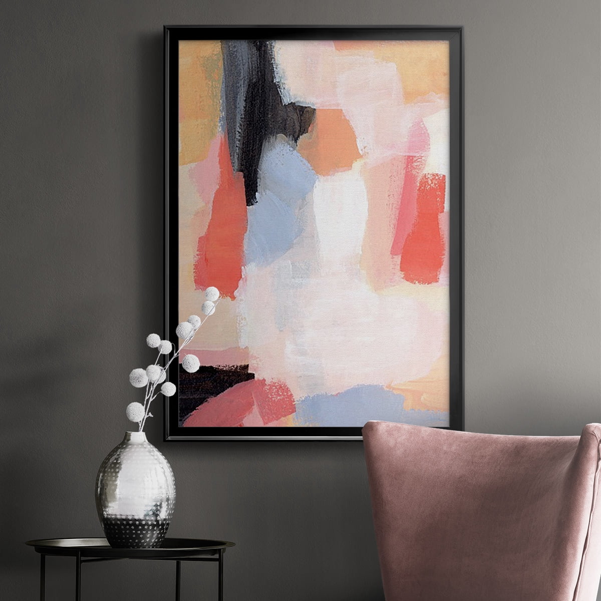 Aerial Scarlet II Premium Framed Print, in Gold, Black, or Silver - Ready to Hang