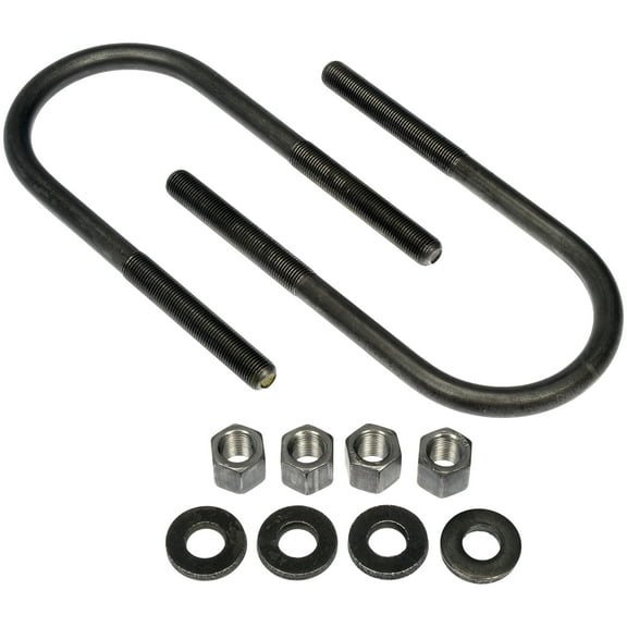 Dorman 929-761 Rear Leaf Spring Axle U-Bolt Kit for Specific Ford / Mazda / Mercury Models, Semi-Gloss Black