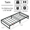 thumbnail image 2 of Lutown-Teen 8 inch Twin Bed Frames Heavy Duty Metal Twin Platform Bed Frame No Box Spring Needed, Noise Free, Easy Assembly, Black, 2 of 5