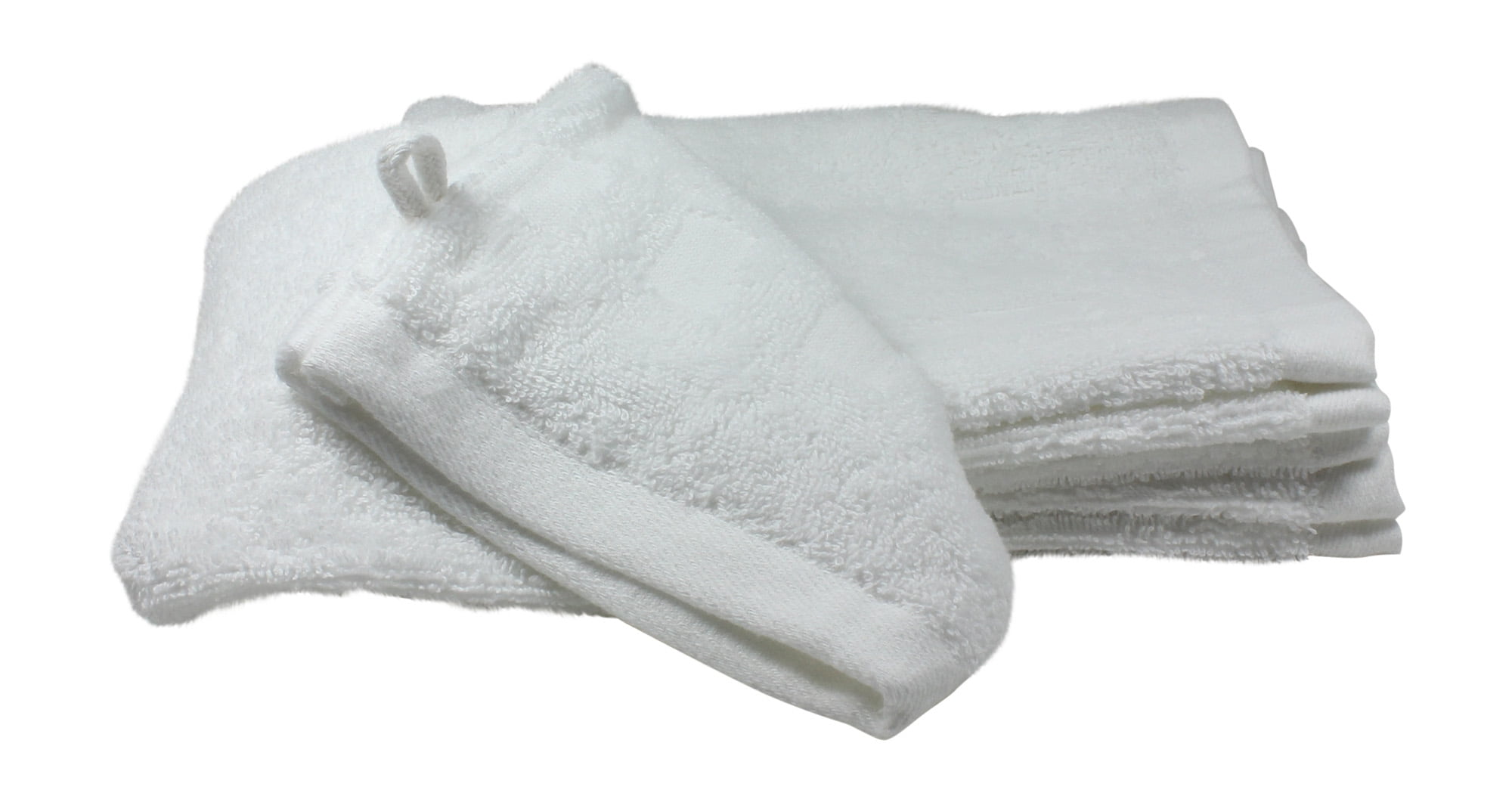 Bath Mitts Package of 6 (6" x 9") European Style Washcloth by MEK