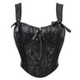 thumbnail image 2 of Byworldtasic Corset Tops For Women Black Corset Renaissance Top Lingerie for Women Corset Bustier Bodysuit Tops, 2 of 9
