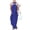 a_Blue, variant on Women Summer Halter Neck Sundress Sleeveless Split Side Casual Beach Travel Vacation Maxi Long Dress with Pockets Wine Red Large