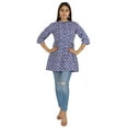 thumbnail image 4 of Moomaya Printed Cotton Tunic Top For WoMen's Mandarin Collar Ethnic Wear Pin Tuck Kurti, 4 of 7