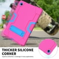 thumbnail image 6 of SaniMore Hybird Case for Samsung Galaxy Tab A8 Case 10.5" 2022 SM-X200/X205, Rugged Heavy Duty Protective Case Hidden Kickstand Dual Angle Stand Shockproof Anti-drop Case, Rose+Blue, 6 of 7