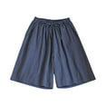 thumbnail image 1 of Aayomet Shorts Décontractés Rétro Mode en Denim pour Femmes Shorts Décontractés d'Été avec Cordon de Serrage Taille Élastique Confortables (Gris, TTTG), 1 of 4