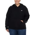 thumbnail image 6 of Champion Women's Kangaroo Pocket Herringbone Cotton Blend Hoodie-Black / S, 6 of 7