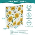 thumbnail image 5 of Daisies and Bees Pattern 3 Ring Hardcover Binders 1.5in Round Rings for Letter-Size Folder Paper Organizer Pockets for Office Student Recipe, 5 of 9