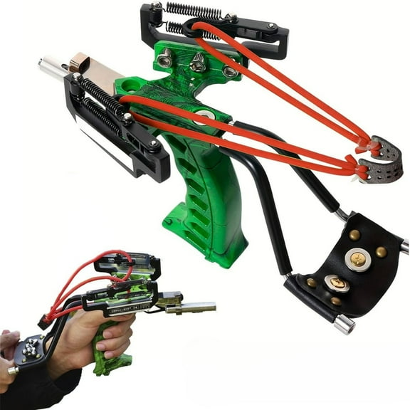 Super Power Hunting Slingshot with Infrared Light-Stainless Steel & Rubber Bands