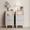 White, variant on Oxirth 2PC Narrow Nightstand, 11.8" Fluted Bedside Tables with 2 Drawers & Open Shelf, Slim Mid-Century Modern End Table for Bedroom, Living Room, Office – White & Gold Accent
