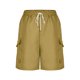 thumbnail image 4 of Mujeres Pantalones Cortos Casual, Primavera/Verano Color Sólido, Ropa de Trabajo Bolsillo Pantalones Cortos para Mujeres, 4 of 7