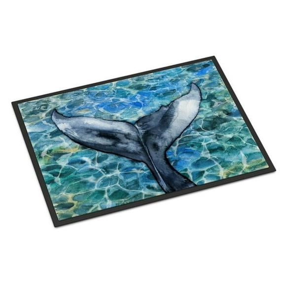18 x 27 in. Whale Tail Indoor or Outdoor Mat