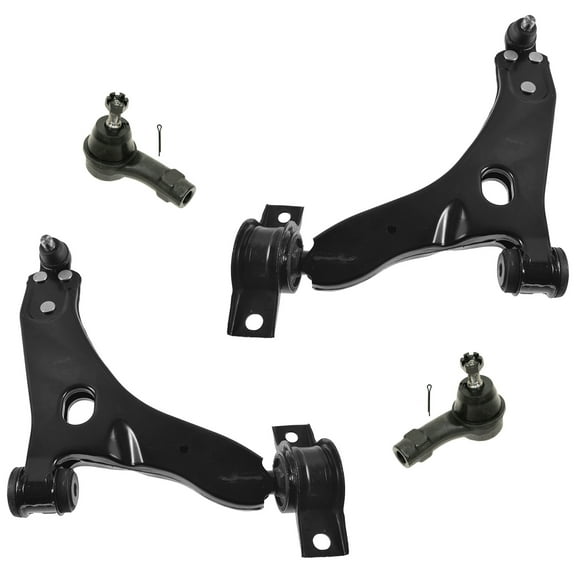 TRQ Lower Control Arm w/ Ball Joint Outer Tie Rod Left Right Set of 4 for Focus PSA58908