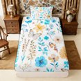 thumbnail image 4 of Manfei Cottagecore Blossom Twin Sheets 3pcs,Watercolor Flowers Butterfly Bedding,1 Flat Sheet,1 Fitted Sheet and 1 Pillowcase, 4 of 6