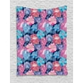 thumbnail image 1 of Natural Tapestry, Colorful Floral Motifs Flower Illustration with Watercolor Effect, Wall Hanging for Bedroom Living Room Dorm Decor, 60W X 80L Inches, Pale Sky Blue Pale Fuchsia, by Ambesonne, 1 of 2