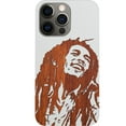 thumbnail image 2 of Bob Marley 1 - Engraved Wooden Phone Case for iPhone 15 Pro Max, Color: Cherry, 2 of 5
