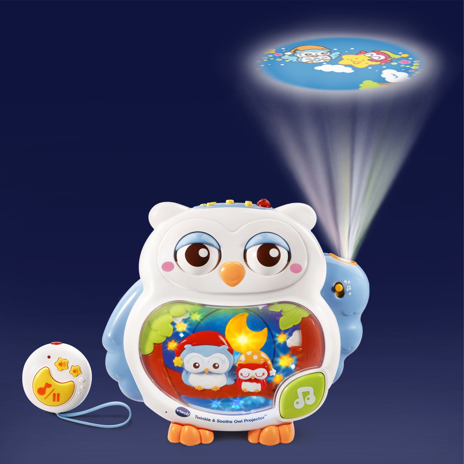 VTech Twinkle and Soothe Owl Projector, Musical Crib Toy for Baby