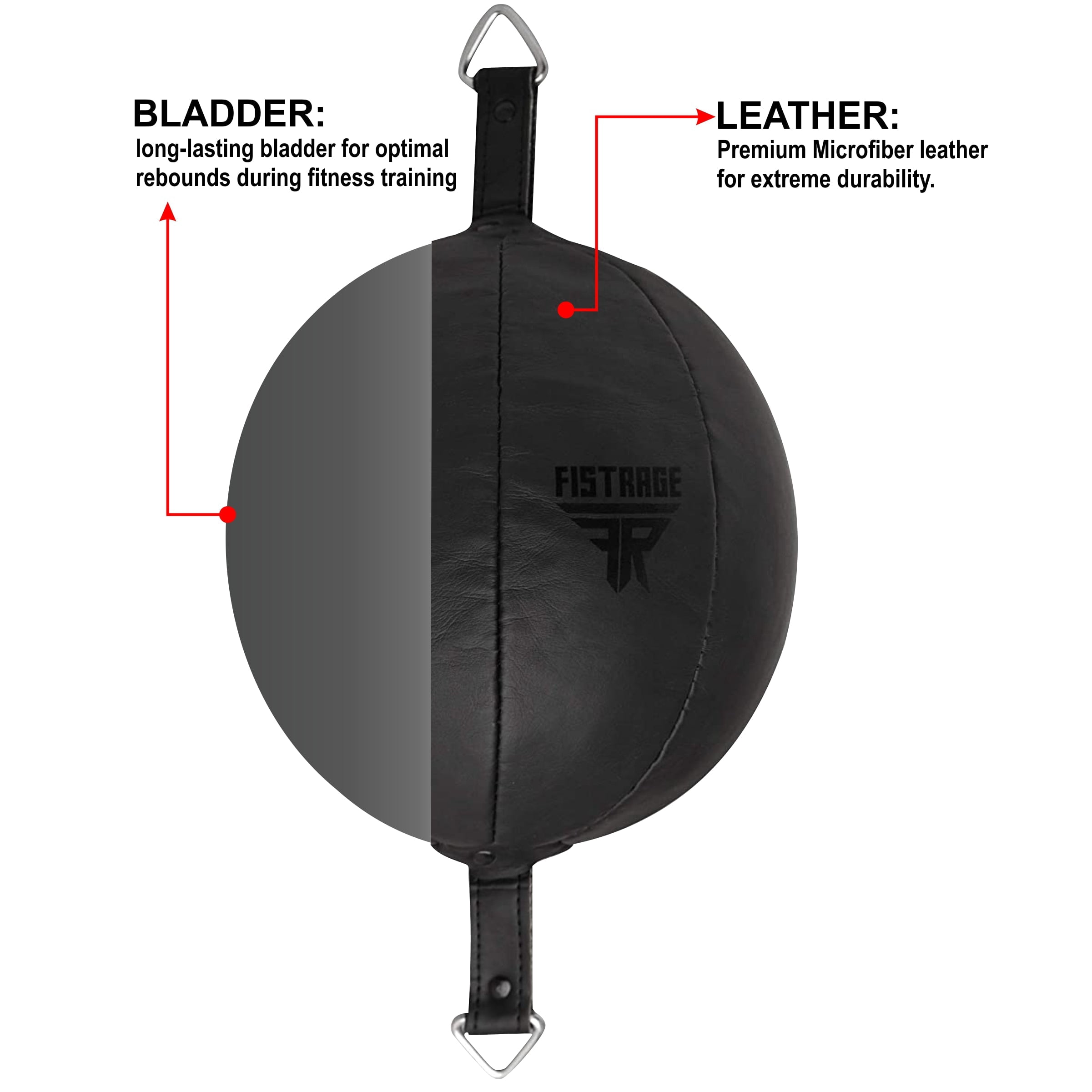 FISTRAGE Double End Leather Training Dodge MMA Boxing Floor to Ceiling Punching Speed Ball