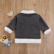 thumbnail image 4 of Bebé Niñas Niños Invierno Abrigos Patchwork Manga Larga Cuello con Botón Chaqueta con Bolsillos(Negro/2-3 años) Nituyy Chaqueta, 4 of 4