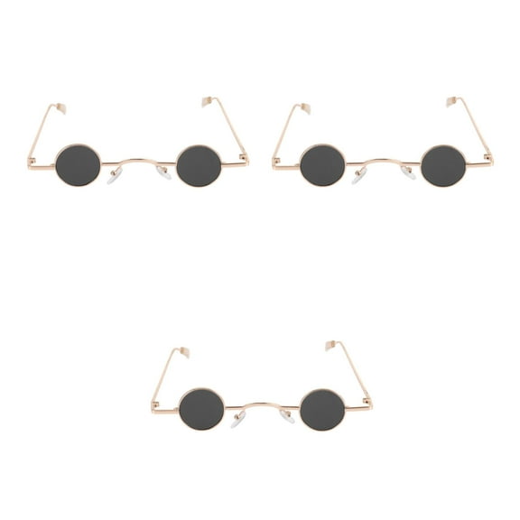 Set of 3 Sunglasses for Beach Decorative Party Trendy Retro Miss Man