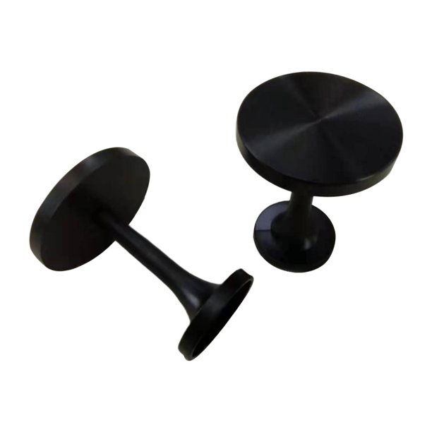 2 soportes decorativos para cortinas, accesorios de pared elegantes. Negro