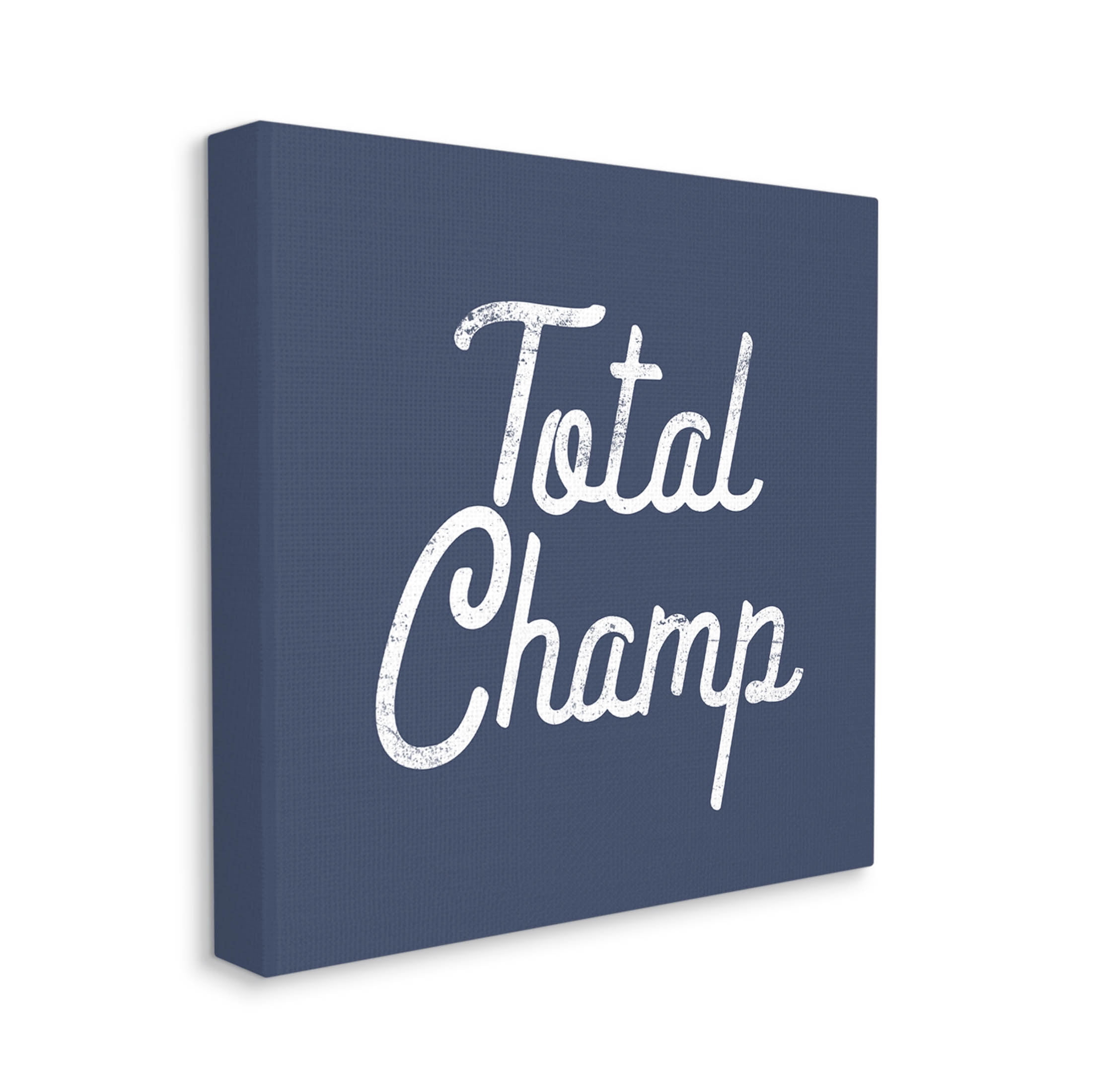 Stupell Industries Total Champ Vintage Phrase Graphic Art Gallery Wrapped Canvas Print Wall Art, Design by Lil' Rue