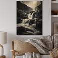 thumbnail image 2 of Designart "Ephemeral Beauty of the Waterfall Cascade II" Landscapes Print on Natural Pine Wood, 2 of 5