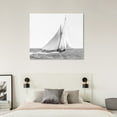 thumbnail image 3 of Wynwood Studio Transportation Wall Art Canvas Prints 'SAI - Aqquor Vela II' Boats and Yachts - Black, White, 3 of 5