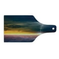 thumbnail image 2 of Nature Cutting Board, Apocalyptic Sky View End of the World Majestic Mystic Sky Solar and Image Print, Tempered Glass Cutting and Serving Board, Wine Bottle Shape, Orange and Blue, by Ambesonne, 2 of 5
