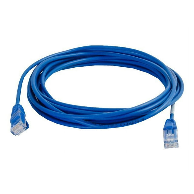 C2G Cat5e Câble Patch Réseau Sans Armatures (UTP) Slim - Câble Patch - RJ-45 (m) à RJ-45 (m) - 6 Pouces - UTP - CAT 5e - Moulé, Sans Accroc - Bleu