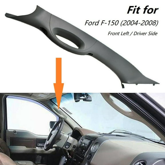 Fit for Ford F-150 2004-2008 Gray A-Pillar Pull Handle Trim Panel (Front Left / Driver Side)