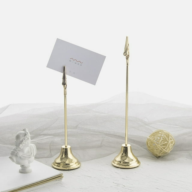 Sturdy Table Number Holder with Strong Clips, Electroplating Process, Ideal for Party Wedding Office