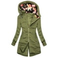 thumbnail image 1 of Women Solid Color Coat Fluffy Jacket Windproof Outer Coat Long Sleeve Cardigan Button Down Overcoat Warm Winter Overcoat, 1 of 2