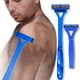 thumbnail image 3 of Afeitadora de espalda para hombre con 2 cabezales, mango largo, para baño, ducha, recortadora de vello de espalda, ergonómica, manual, para uso en húmedo y seco, herramientas para depilar el cuerpo., 3 of 8