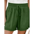 thumbnail image 1 of Keeccty Women Cotton Linen Shorts Casual Chino Drawstring Shorts, 1 of 4