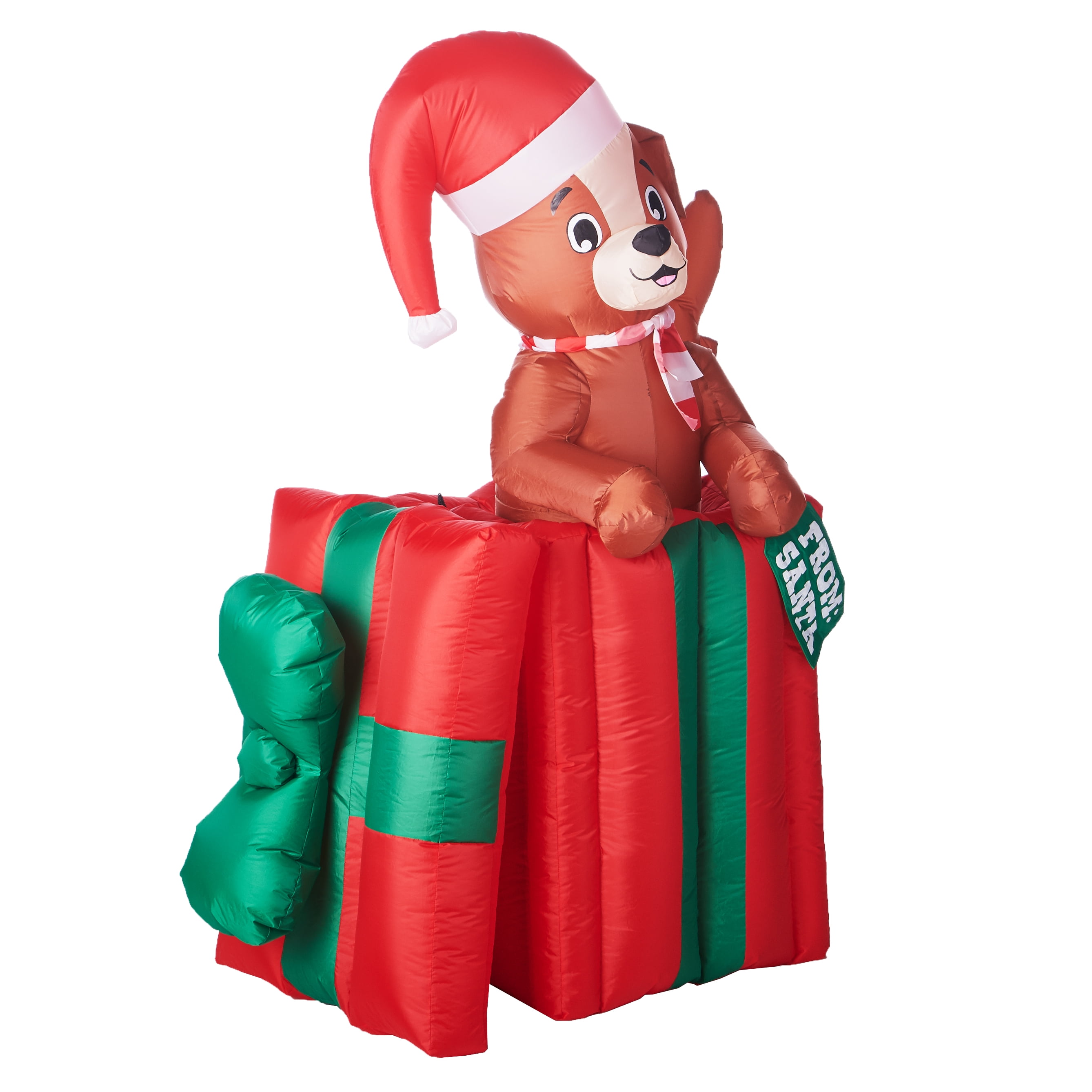 Holiday Time Airblown Inflatables Christmas Decor 5 Puppy Popping Out Present