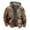 a-Brown, variant on Sport Coats Men Male Zipper Quilted Jacket 3D Printed Fashion Loose Hooded Mens Puffer Jacket Blue L