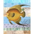 thumbnail image 2 of Robertson, Walter  12x14 Gold Ornate Wood Framed with Double Matting Museum Art Print Titled - Single Fish Flourish, 2 of 4