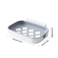 thumbnail image 3 of Summer Savings Clearance! Soap Dish for Bathroom QTOCIO Soap Box Wall Mounted Bathroom Hole Less Soap Dish Bathroom Shelf Household Soap Draining Box Wall Mounted Strong Bearing Weight, 3 of 6