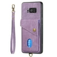 thumbnail image 5 of Wallet Case for Samsung S8 Plus,Retro Premium Leather Credit Card Holder RFID Blocking Case with Wrist Strap Stand Magnetic Clasp Flip Anti-Scratch Cover for Samsung Galaxy S8 Plus,Purple, 5 of 7