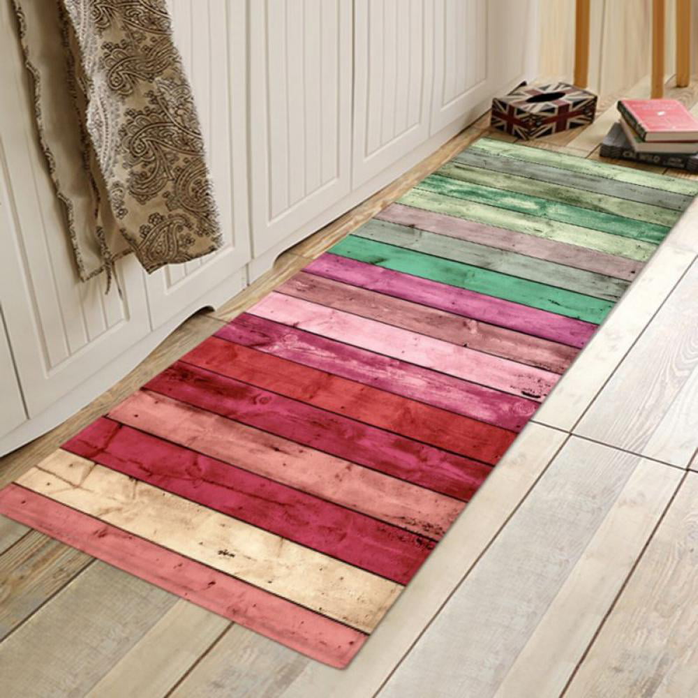 Details about   Wood Pattern Kitchen Mat Living Room Carpet Doormat Hallway Floor Mat Anti-Slip 